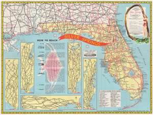 1957 Haynes Road Map of Florida