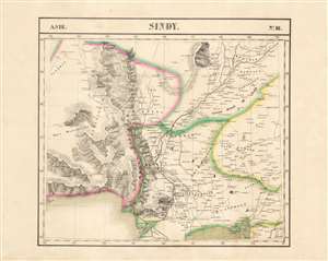 1827 Vandermaelen Map of Sindh, Pakistan