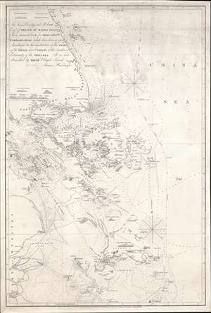 1850 / 1821 Horsburgh Nautical Chart / Map of Singapore Strait
