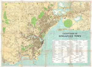 1938 F.M.S. City Map or Plan of Singapore