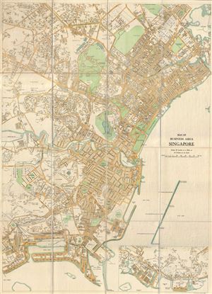 1934 F.M.S. Survey Map of the Singapore Business District