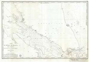 1843 Depot de la Marine Map of Singapore and the Strait of Malacca