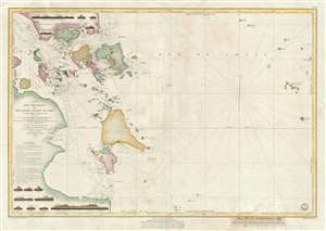 1852 Dortet de Tessan Map of Singapore and Vicinity