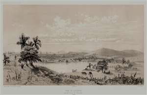 1846 Cierci View of Singapore City Chinese Campong