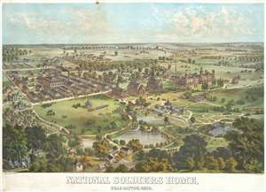 1878 Krebs View of the National Soldiers Home, Dayton, Ohio
