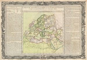1761 Desnos Map of the World in the Fifth Age (Temple of Solomon to Babylonian Exile)