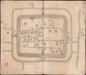 1825 Map of Songjiang Fucheng, Shanghai, China