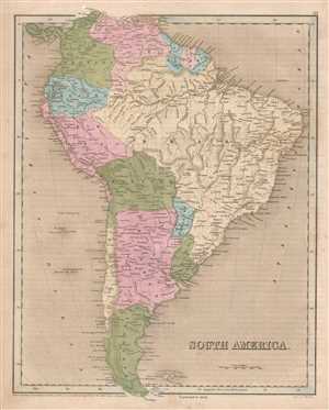 1846 Bradford Map of South America