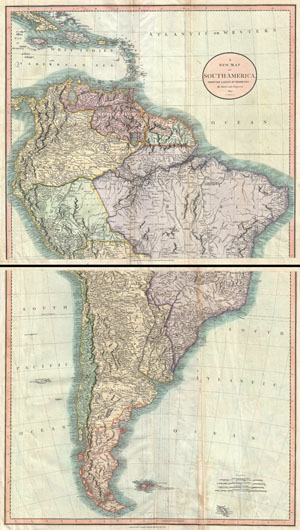 1807 Cary Map of  South America