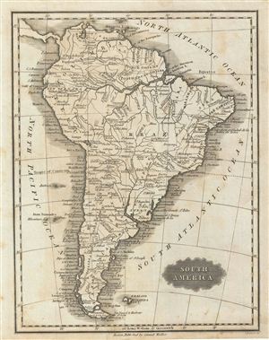 1828 Malte-Brun Map of South America