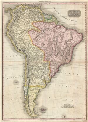 1818 Pinkerton Map of South America