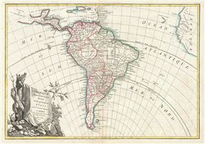 1762 Janvier Map of South America