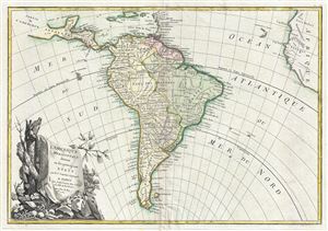 1762 Janvier Map of South America