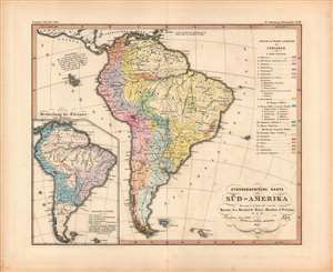 1847 Perthes / Alt Ethnographic and Linguistic Map of South America