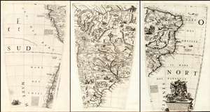 1688 / 1697 Coronelli Globe Gores of South America
