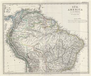 1873 Stieler Map of the Northern part of South America