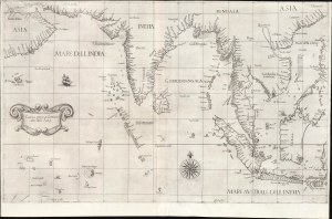 1646 Robert Dudley Chart of the Indian Ocean and the East Indies: Rare First State