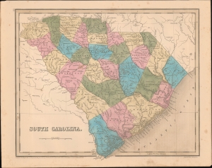 1838 Bradford Map of South Carolina