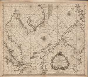 1763 Van Keulen 'Secret Atlas' Map of Singapore, Malacca, Cambodia, Borneo