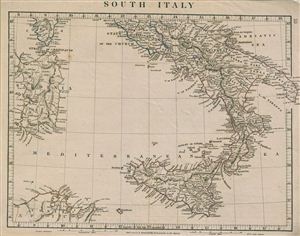 1828 Arrowsmith Map of South Italy (Naples, and Sicily)