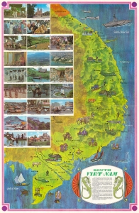 1970 Roberts Pictorial Map of South Vietnam