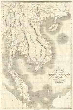 1828 Crawfurd / Walker Map of Southeast Asia - first accurate map of Thailand!