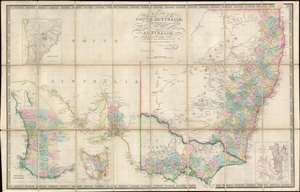 1851 Wyld 'Gold Rush' Map of Southeast Australia: New South Wales, Victoria