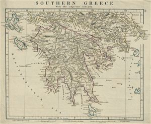 1828 Arrowsmith Map of Southern Greece