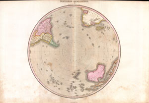 1818 Pinkerton Map of the Southern Hemisphere ( South Pole, Antarctic )