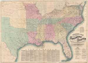 1861 Lloyd's Map of the Southern States or Confederacy