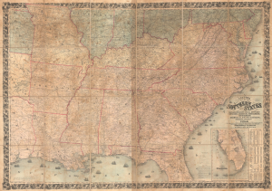 1861 J. Calvin Smith and Colton Map of the Southern States or Confederacy