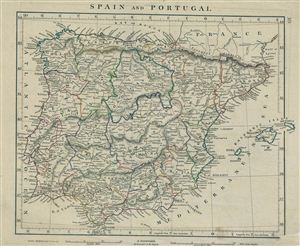 1828 Arrowsmith Map of Spain and Portugal