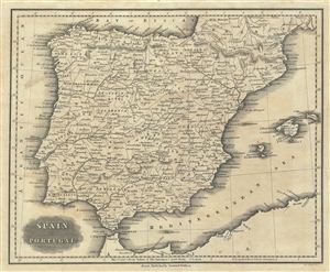 1828 Malte-Brun Map of Spain and Portugal