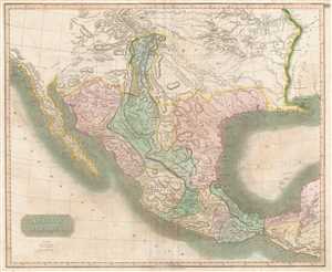 1814 Thomson Map of Mexico and Texas