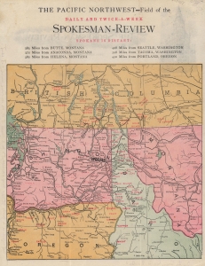1895 Klopp and Bartlett Stationery Map of the Pacific Northwest