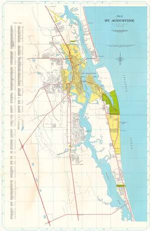 1972 Lloy-Gillin-Croft City Plan or Map of St. Augustine, Florida