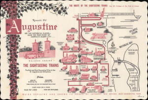 1955 Roylprint Placemat Pictorial Map of St. Augustine, Florida