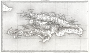 1859 Dufour Map of Hispaniola or Santo Domingo, West Indies (Haiti, Dominican Republic)