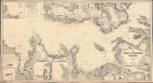 1892 Imray Blueback Nautical Chart or Map of the Irish or St. George's Channel (Irish Sea)