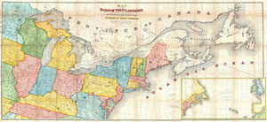 1853 Andrews Map of the Great Lakes and St. Lawrence Basin