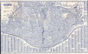 1959 Henry Emmett Gross City Plan or Map of St. Louis, Missouri