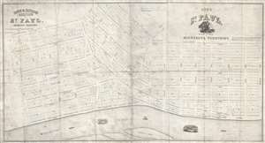 1849 Benjamin Brunson Map of St. Paul (first map of St. Paul)