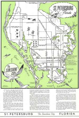 1953 Griffith and McCarthy Tourist Map of St. Petersburg, Florida