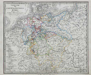 1862 Stieler Map of Northern Germany
