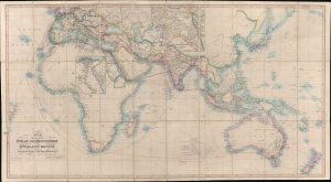 1853 Allen Map of Steamship Routes from England to India, Singapore, and China