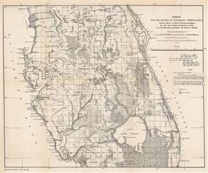 1882 Williamson Map of Central Florida Canal Surveys