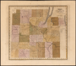 1829 Burr Map of Steuben Counties, New York