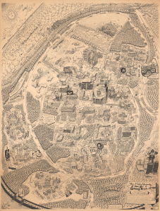 1973 Auerbach Pictorial Map of the University of New York at Stony Brook