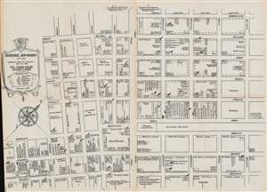 1944 Miller and Jones Map or Plan of Storyville, New Orleans (Red Light District)