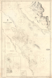 1946 Admiralty Chart of the Strait of Gubal, Egypt